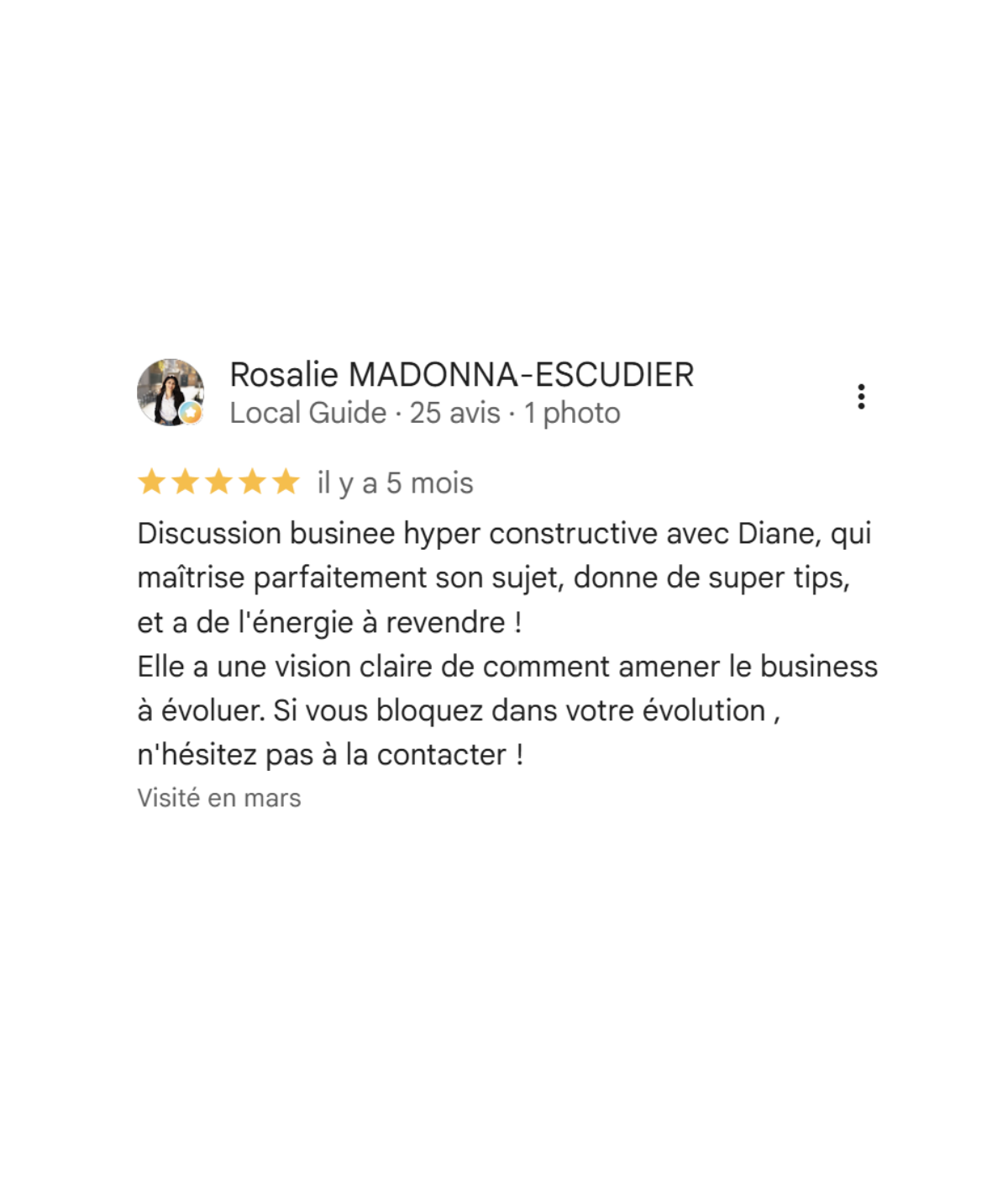 "Des conseils concrets et une vision claire pour faire évoluer son activité et dépasser ses blocages"